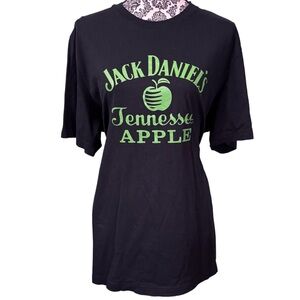 Jack Daniel's Tennessee Apple Black Tee with Green Logo